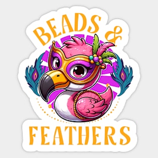 Beads and Feathers Sticker